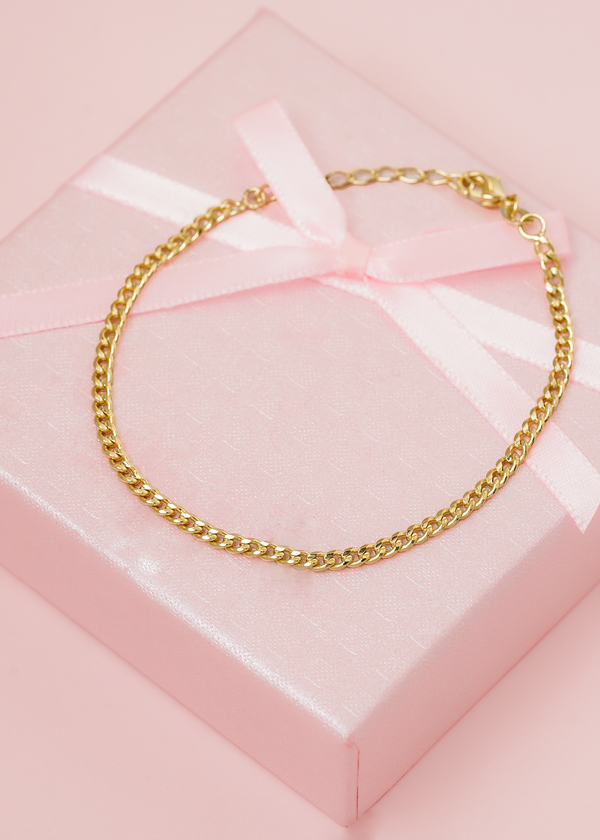 Pulsera Cubana 3 mm 17 cm