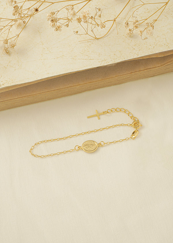 Pulsera Virgen Guadalupe 16.5 cms Extensor