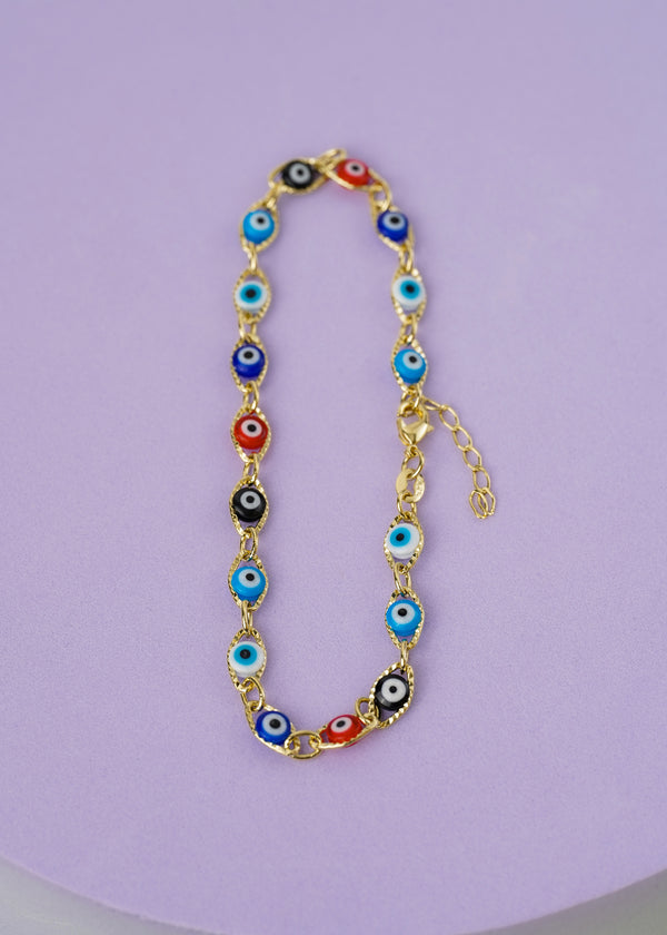 Tobillera Ojo Turco Multicolor 23 cm