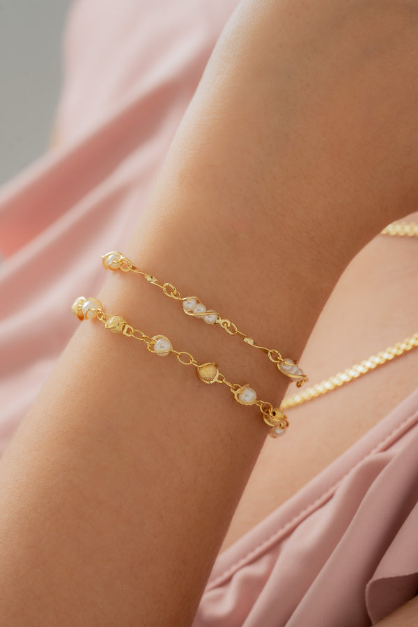 Pulsera perla 16 cm