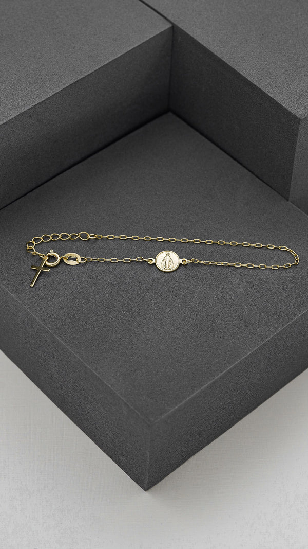 Pulsera Virgen Milagrosa 16.5 Cms Extensor